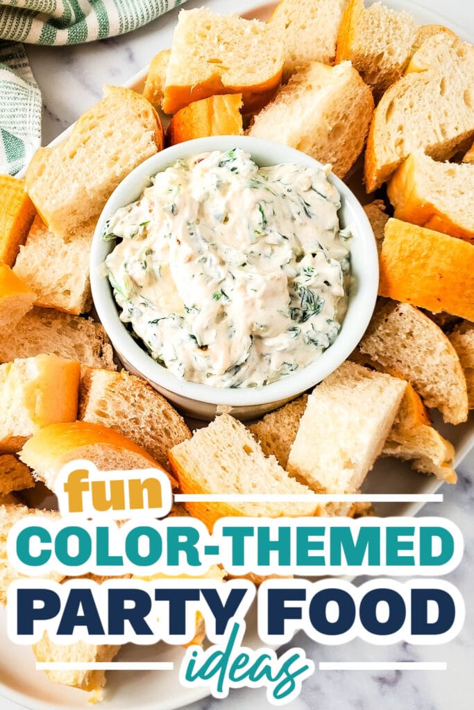 Color Party Food Ideas-Creamy Spinach Dip
