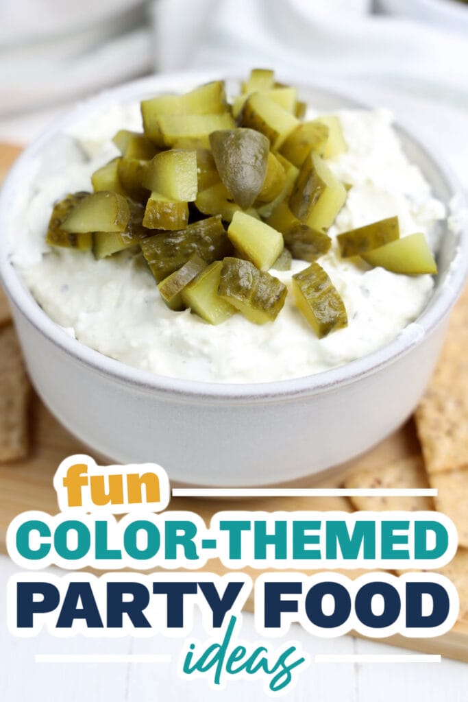 Color Party Food Ideas-Dill Pickle Dip
