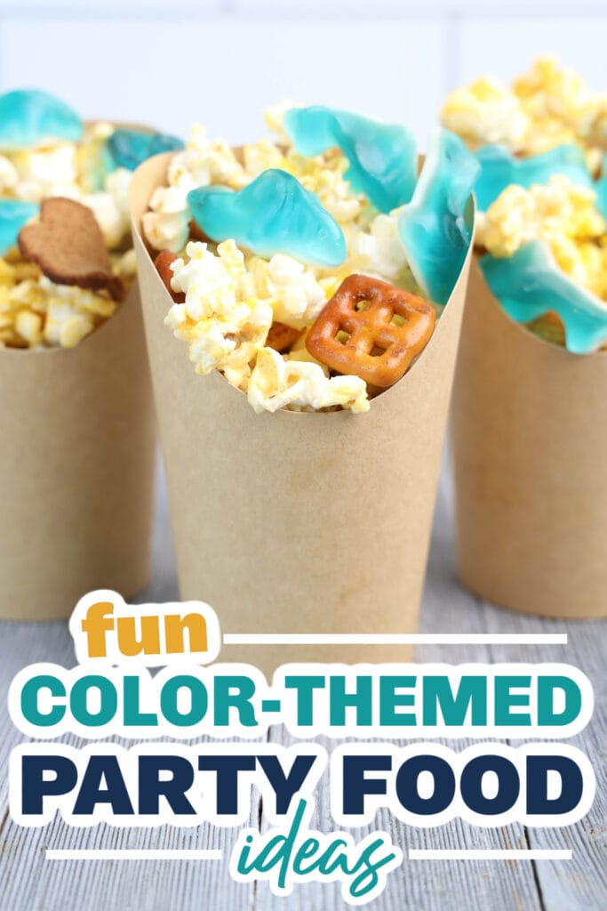 Color Party Food Ideas-Fin-tastic Shark Snack Cups