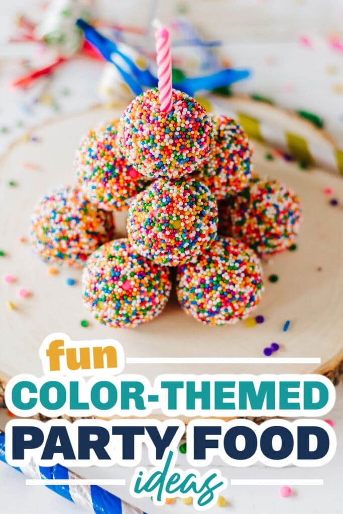 Color Party Food Ideas-FunFetti Cheesecake Bites
