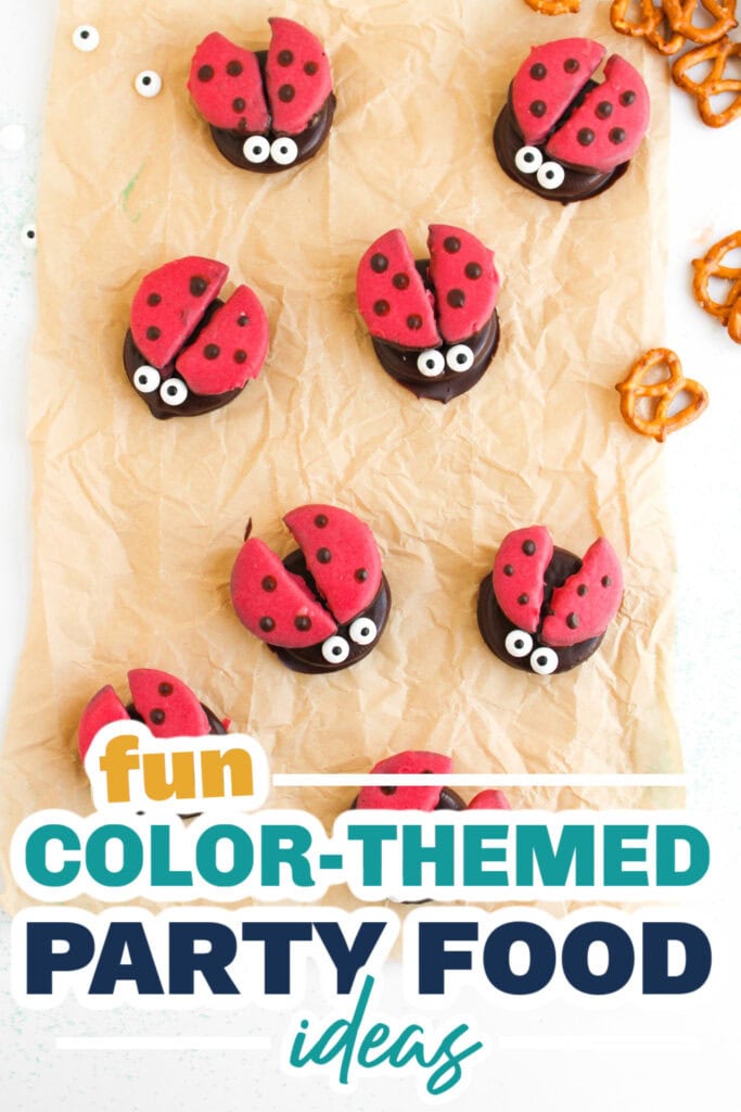 Color Party Food Ideas-Ladybug Chocolate Covered Oreos