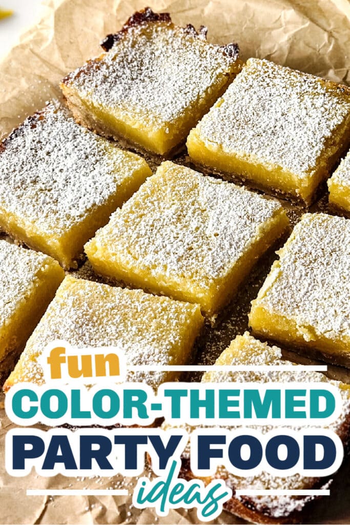 Color Party Food Ideas-Lemon Bars
