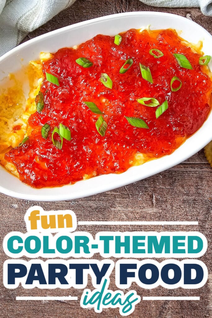 Color Party Food Ideas-Pepper Jelly Cheese Dip