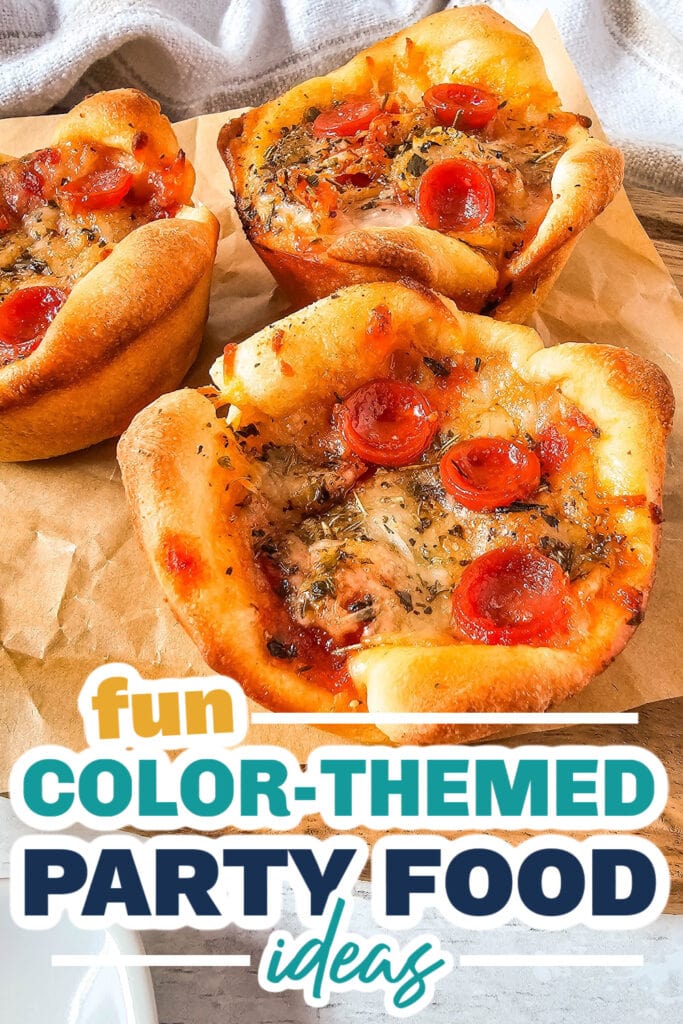 Color Party Food Ideas-Pepperoni Pizza Puffs