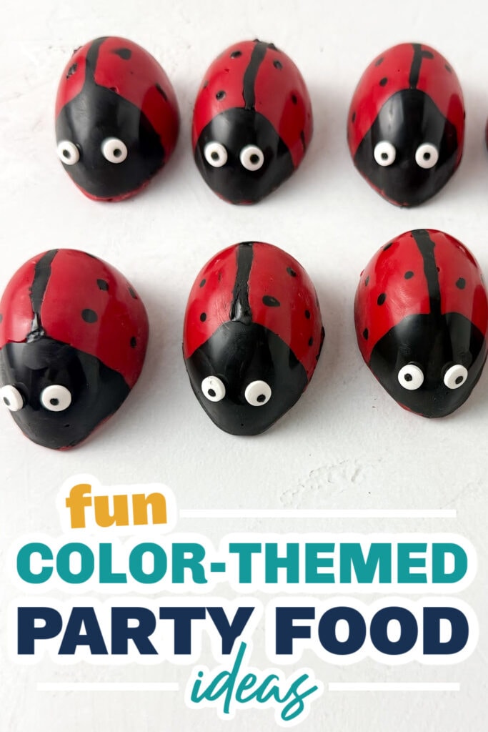 Color Party Food Ideas-Red Velvet Ladybug Truffles