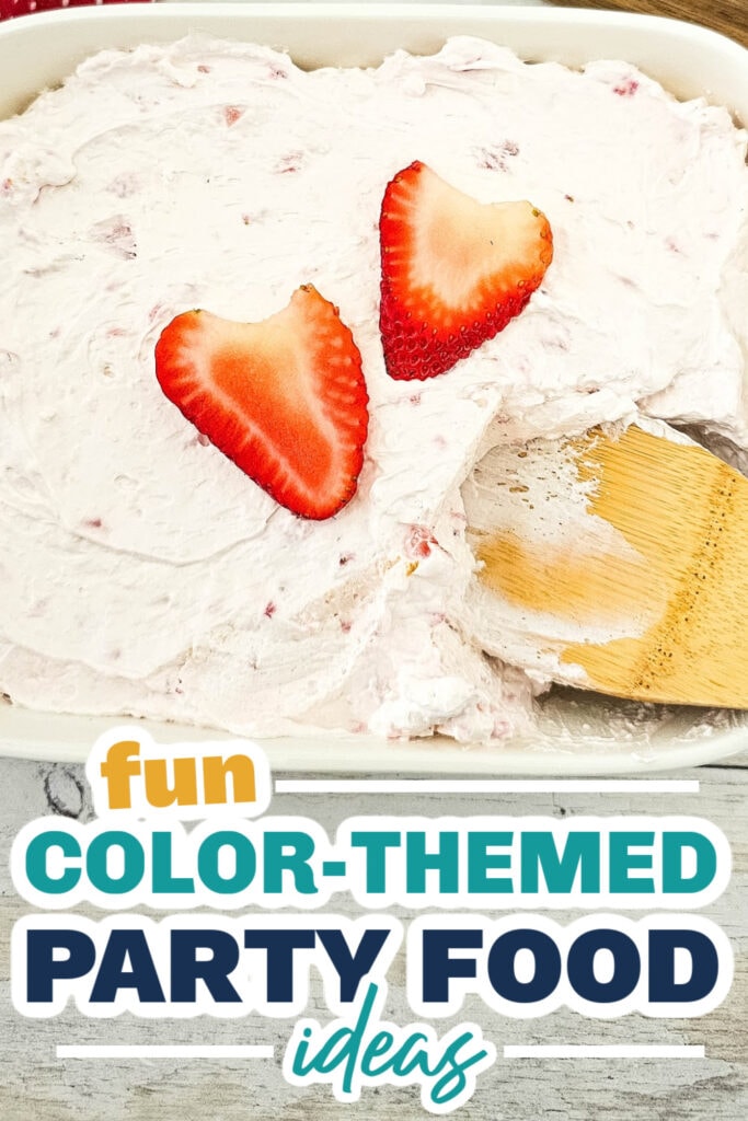 Color Party Food Ideas-Strawberry Cheesecake Dip