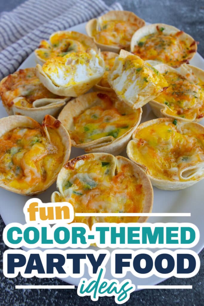 Color Party Food Ideas-Three Cheese Mini Quiches