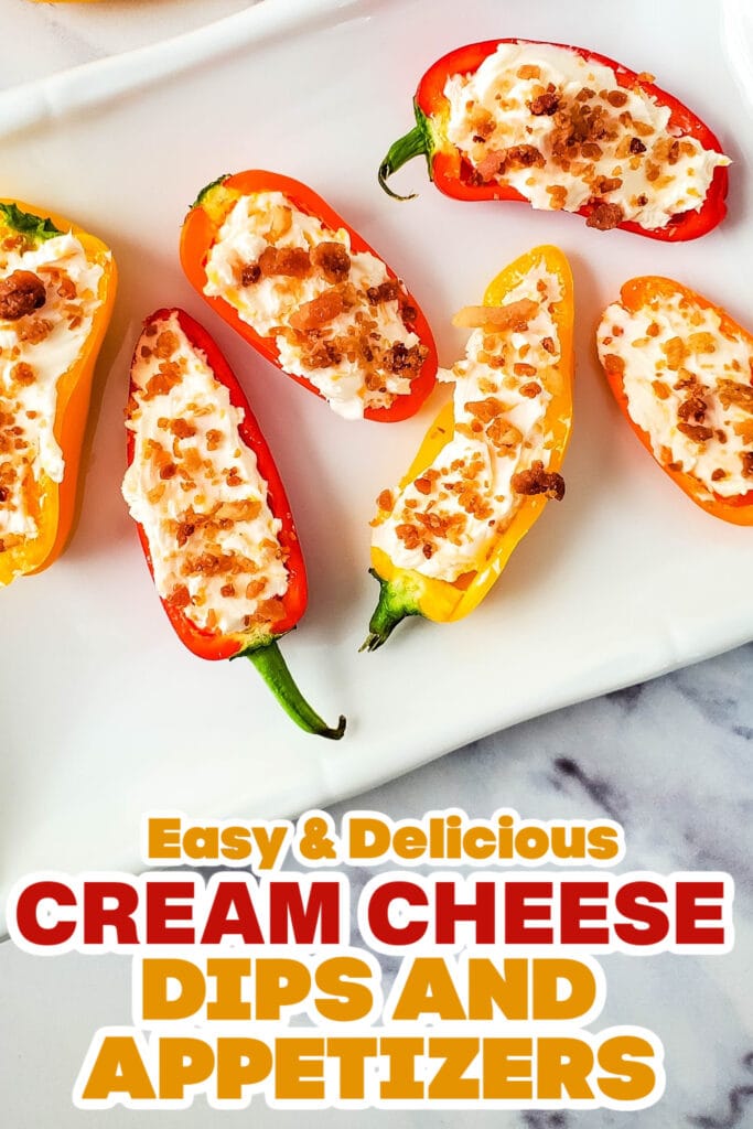 Cream Cheese Dips and Appetizers- Cheesy Bacon Stuffed Mini Peppers