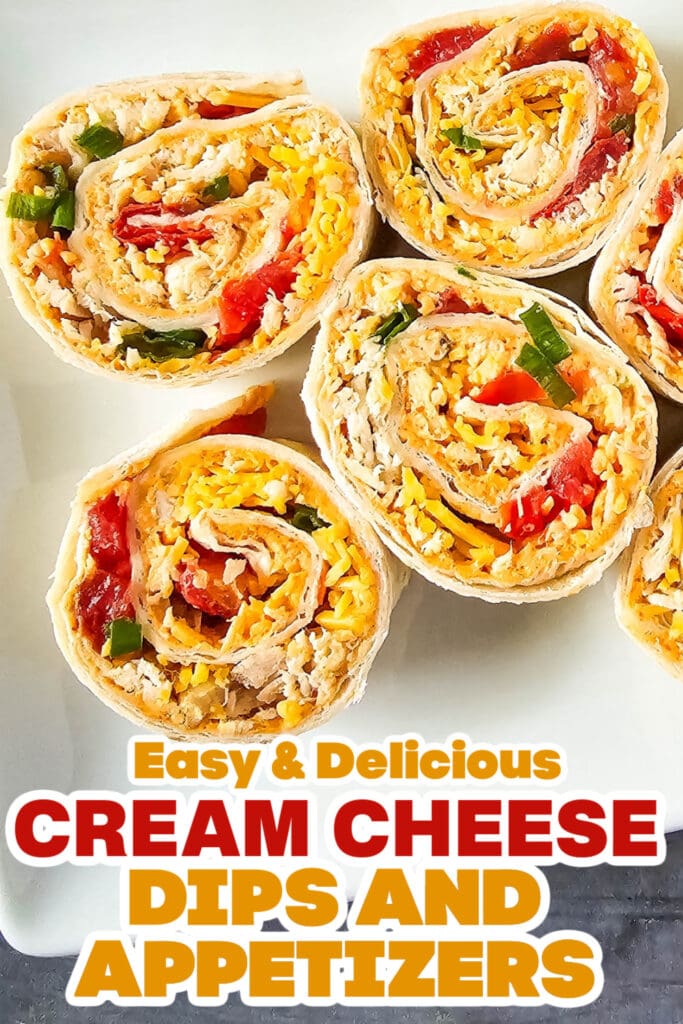 Cream Cheese Dips and Appetizers-Chicken Enchilada Pinwheels