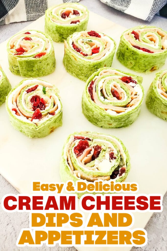 Cream Cheese Dips and Appetizers-Cranberry Turkey Pinwheels