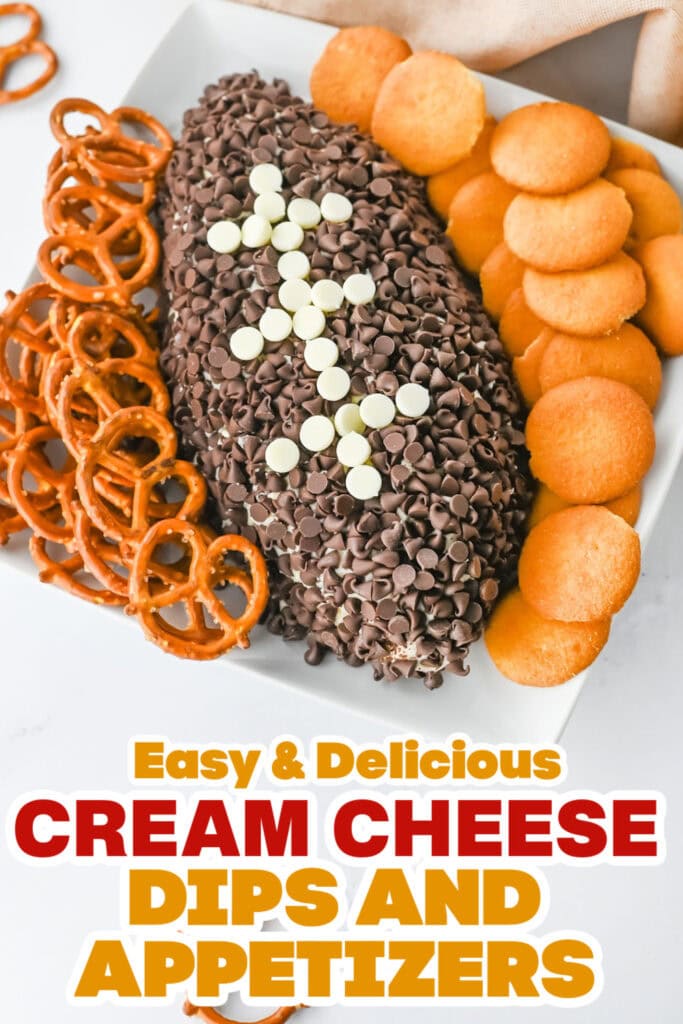 Cream Cheese Dips and Appetizers- Football Cheeseball Dip