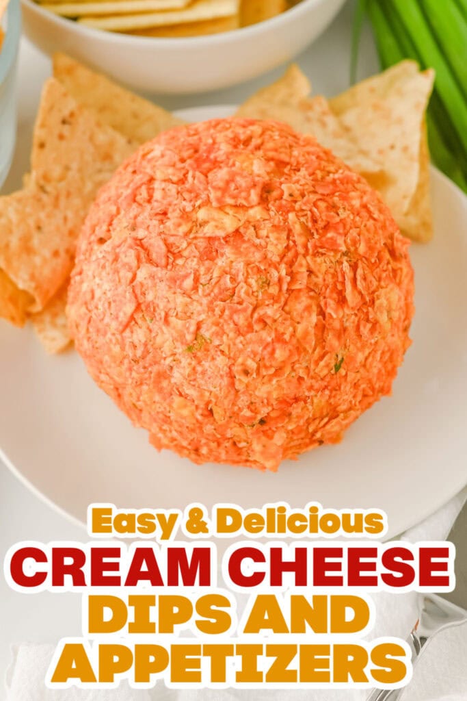 Cream Cheese Dips and Appetizers-Taco Cheeseball with Doritos Crunch