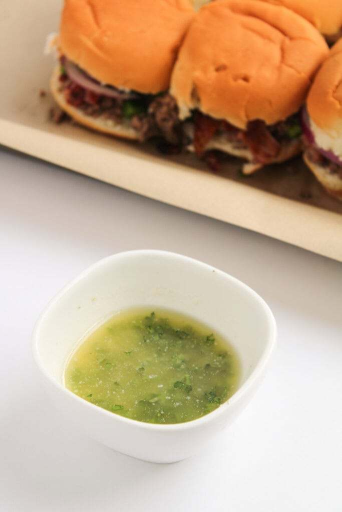 Jalapeño Popper Burger Sliders Process Photo