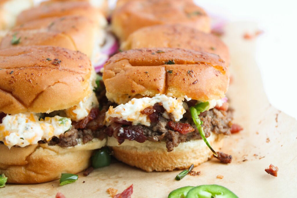 Jalapeño Popper Burger Sliders