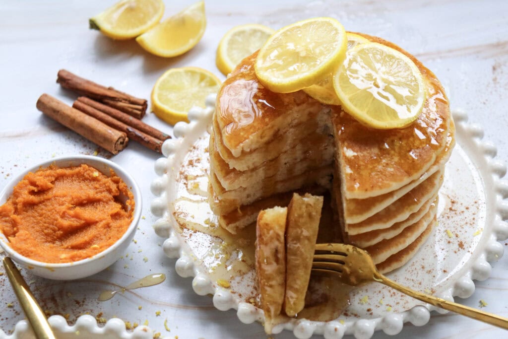 Lemony Pumpkin Pancakes