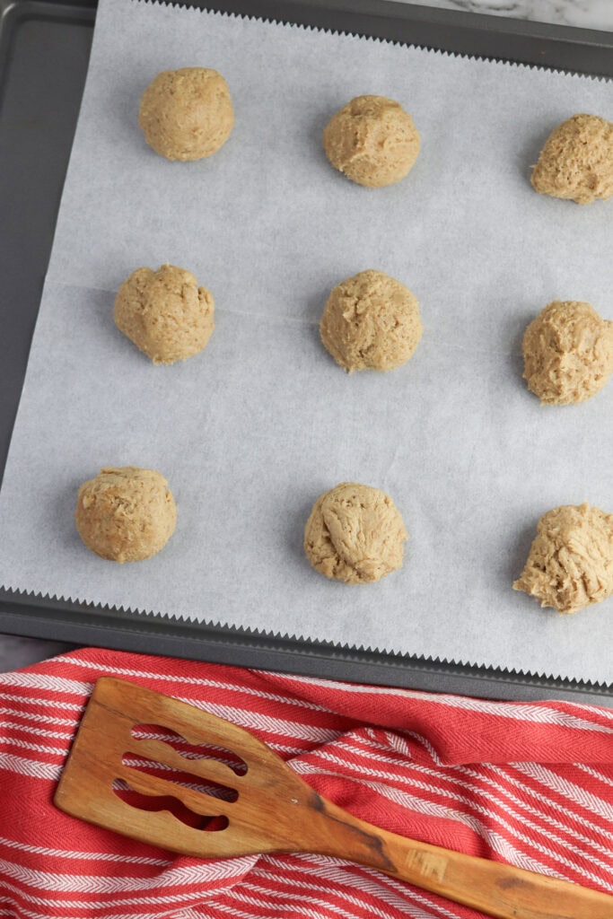 Apple Butter Snickerdoodle Cookies Process Photo