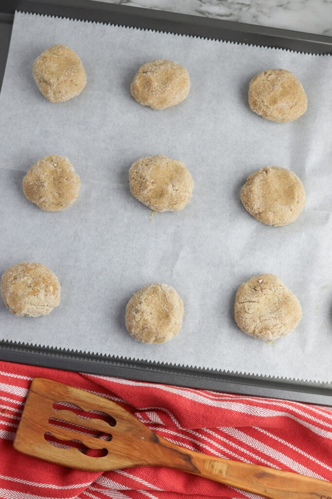 Apple Butter Snickerdoodle Cookies Process Photo