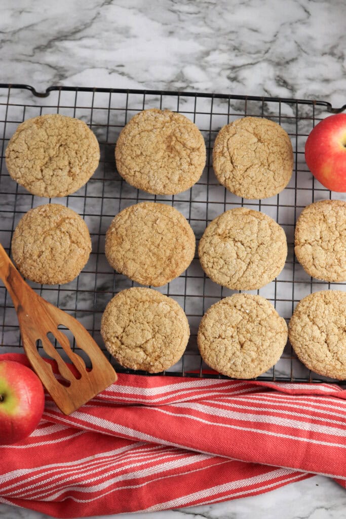 Apple Butter Snickerdoodle Cookies Process Photo