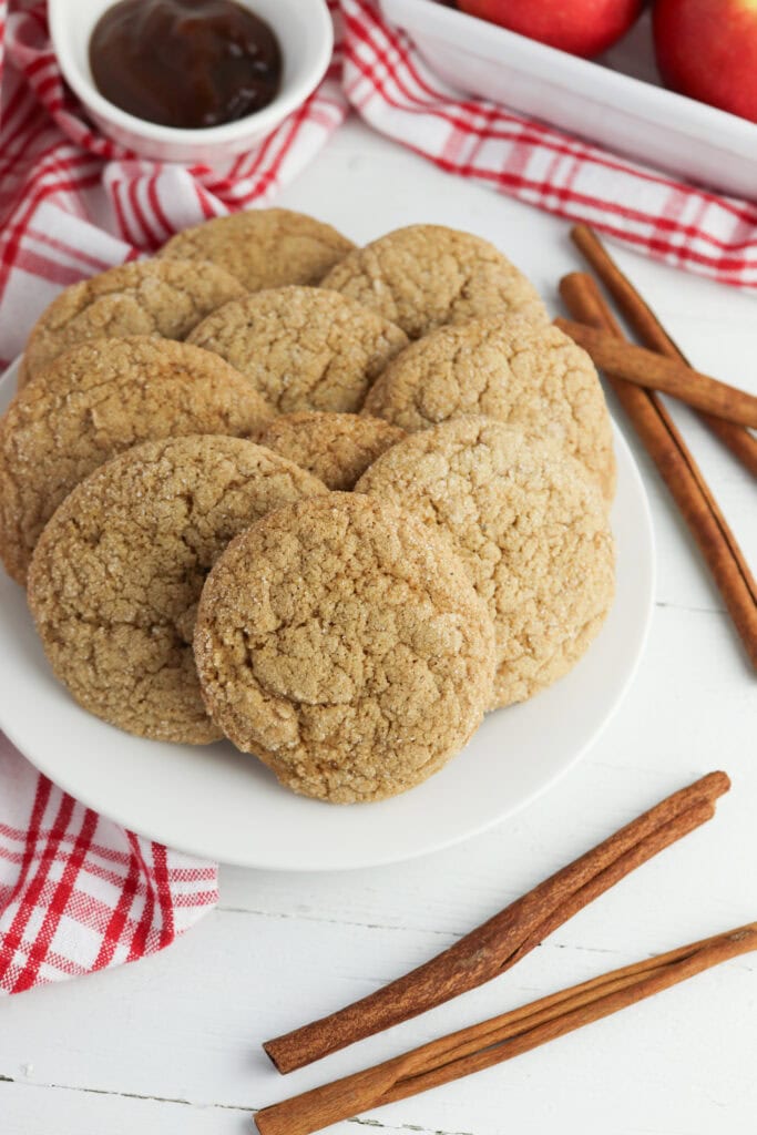 Apple Butter Snickerdoodle Cookies Process Photo