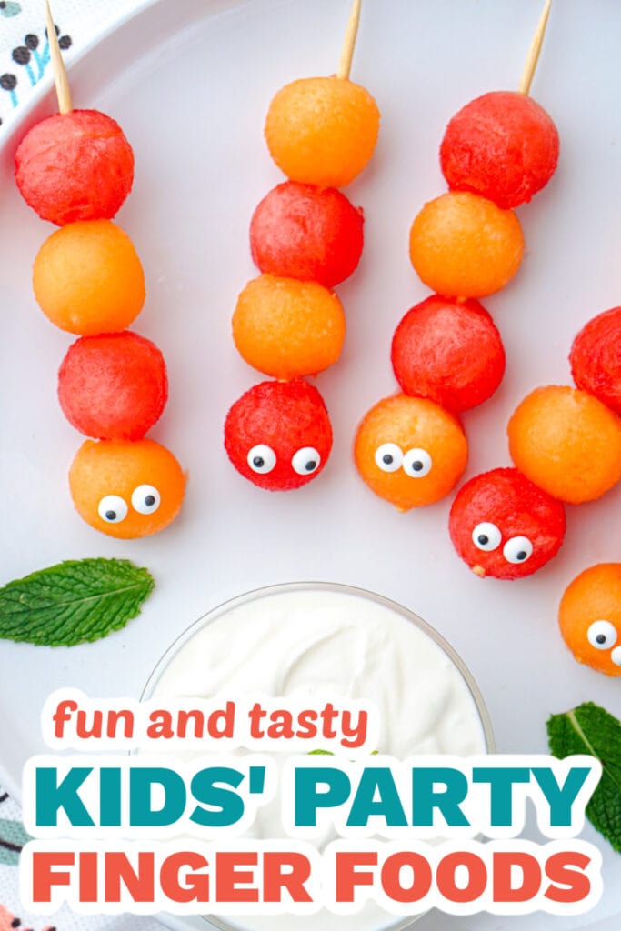 Kids’ Party Finger Foods-Caterpillar Fruit Kabobs
