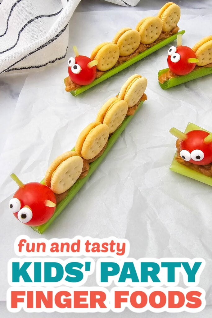 Kids’ Party Finger Foods-Celery Caterpillar Snacks
