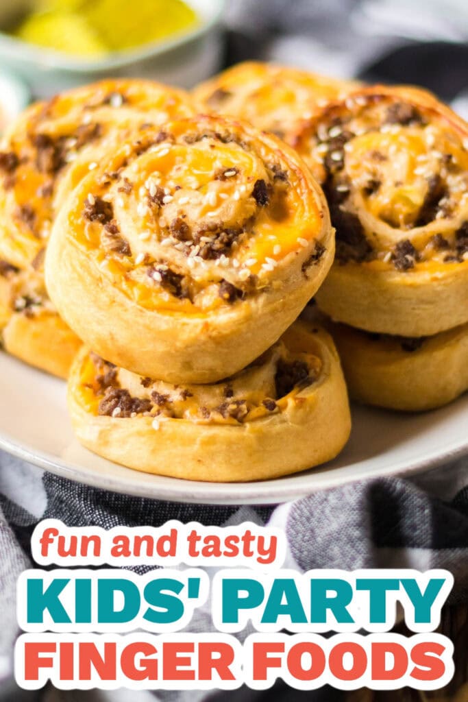 Kids’ Party Finger Foods-Cheesy Big Mac Pinwheels