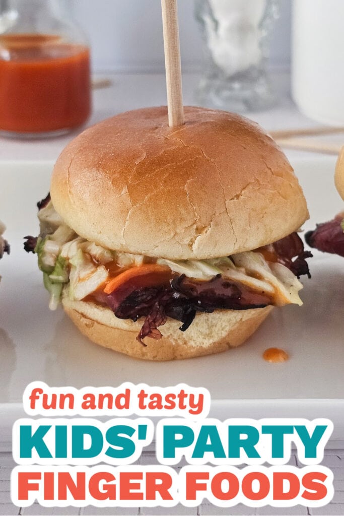 Kids’ Party Finger Foods-Grilled Pastrami Slaw Sliders