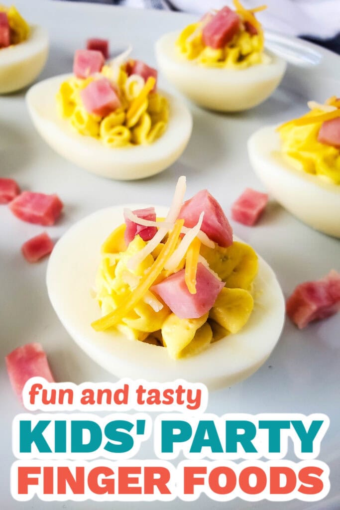 Kids’ Party Finger Foods-Ham and Cheese Deviled Eggs
