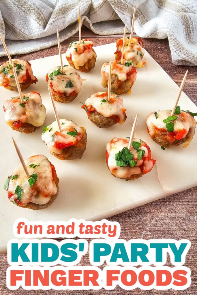 Kids’ Party Finger Foods-Mini Meatball Marinara Bites
