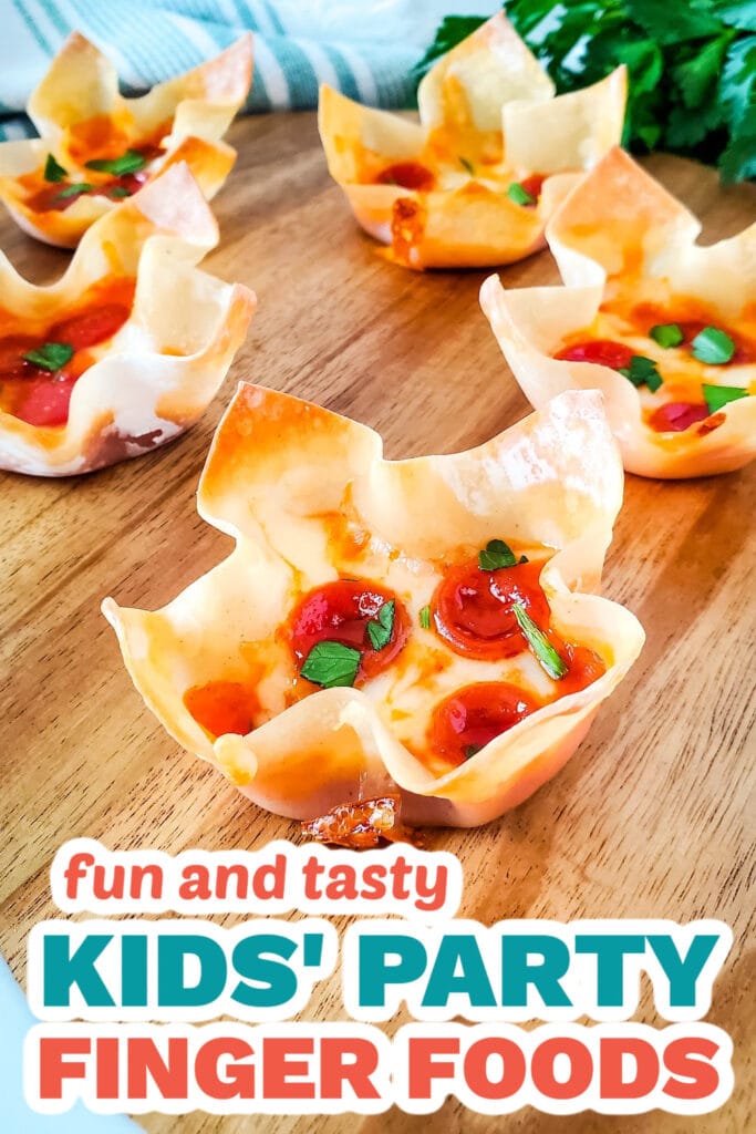 Kids’ Party Finger Foods-Pizza Wonton Cups