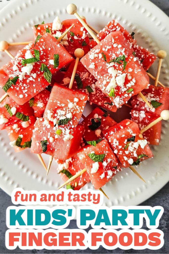 Kids’ Party Finger Foods-Watermelon Feta Skewers