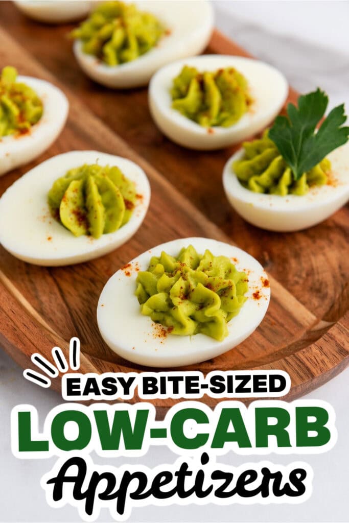 Low-Carb Appetizers-Avocado Deviled Eggs