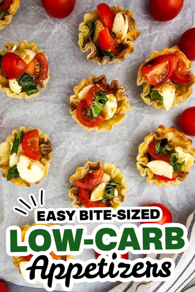 Low-Carb Appetizers-Mini Caprese Cups