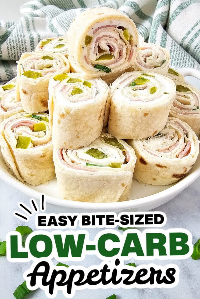 Low-Carb Appetizers-Pickle Dip Pinwheels