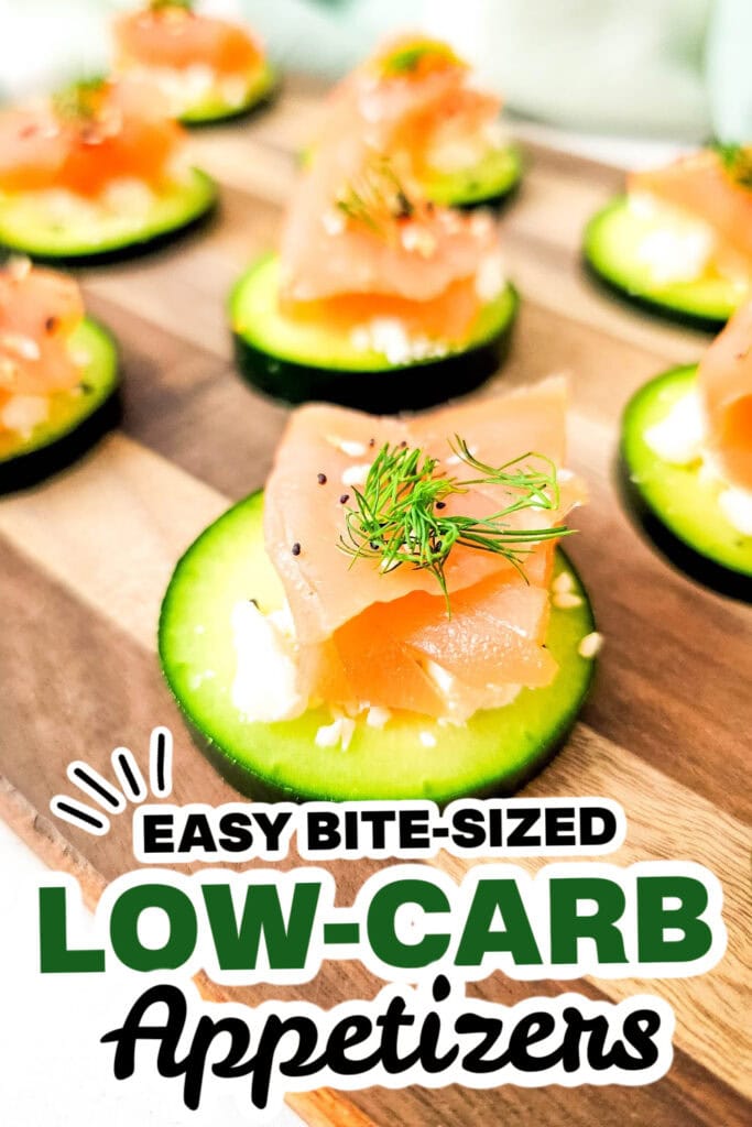 Low-Carb Appetizers-Salmon Cucumber Bites
