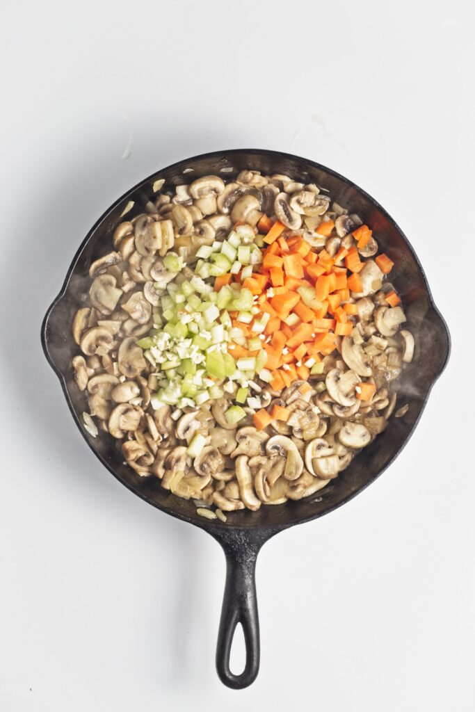 Mushroom Lentil Shepherds Pie Process Photo