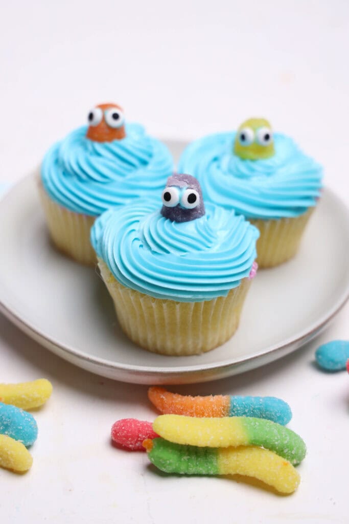 Octopus Cupcakes Process Photo