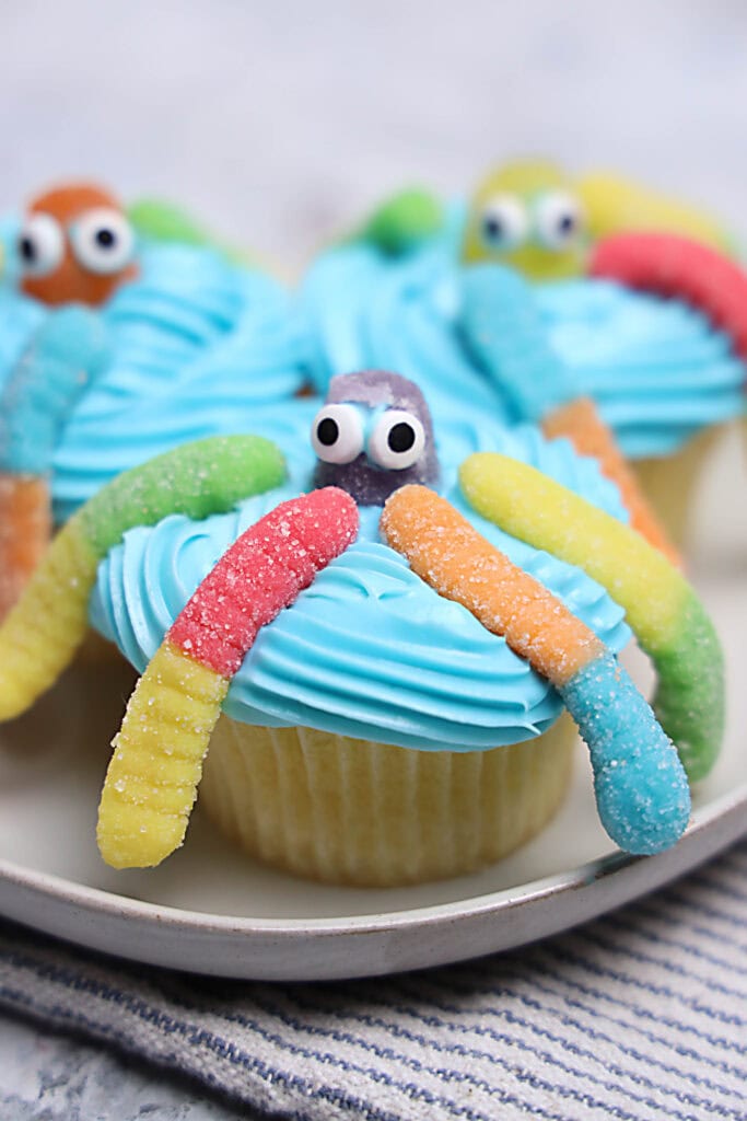 Octopus Cupcakes Process Photo