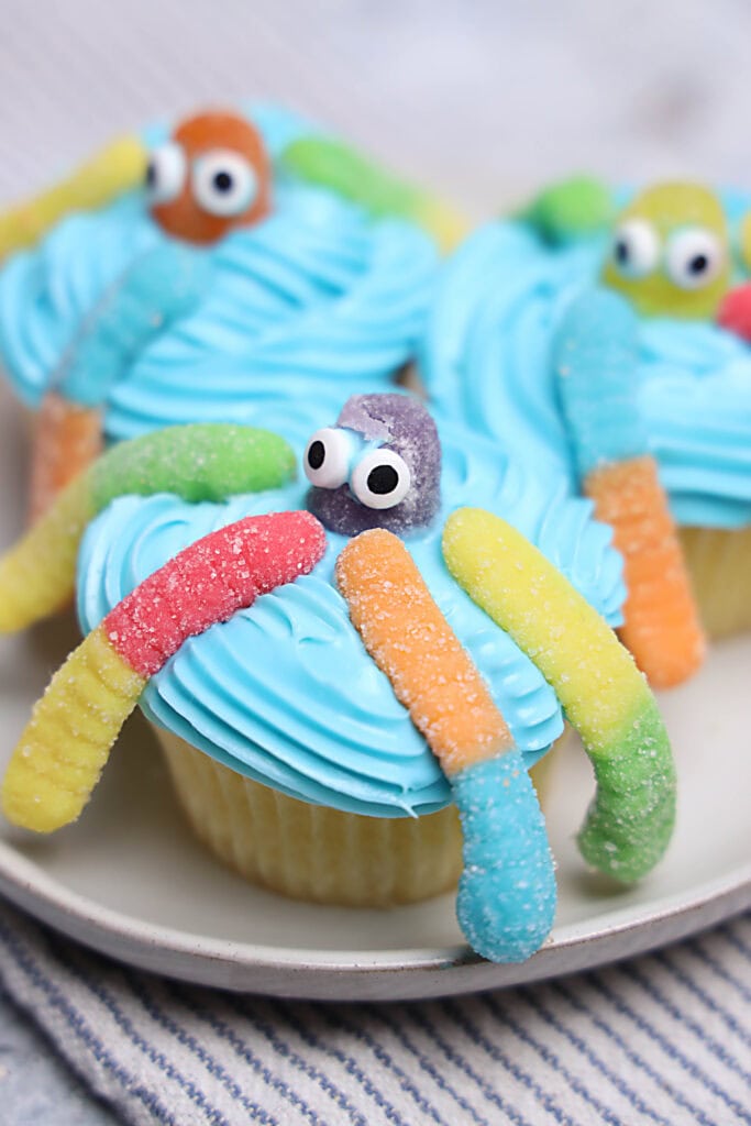 Octopus Cupcakes Process Photo