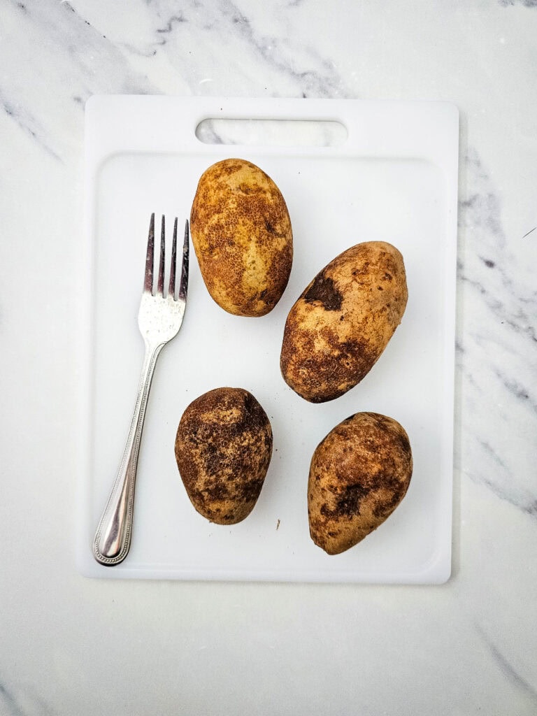 Jalapeno Popper Potato Skins Process Photo