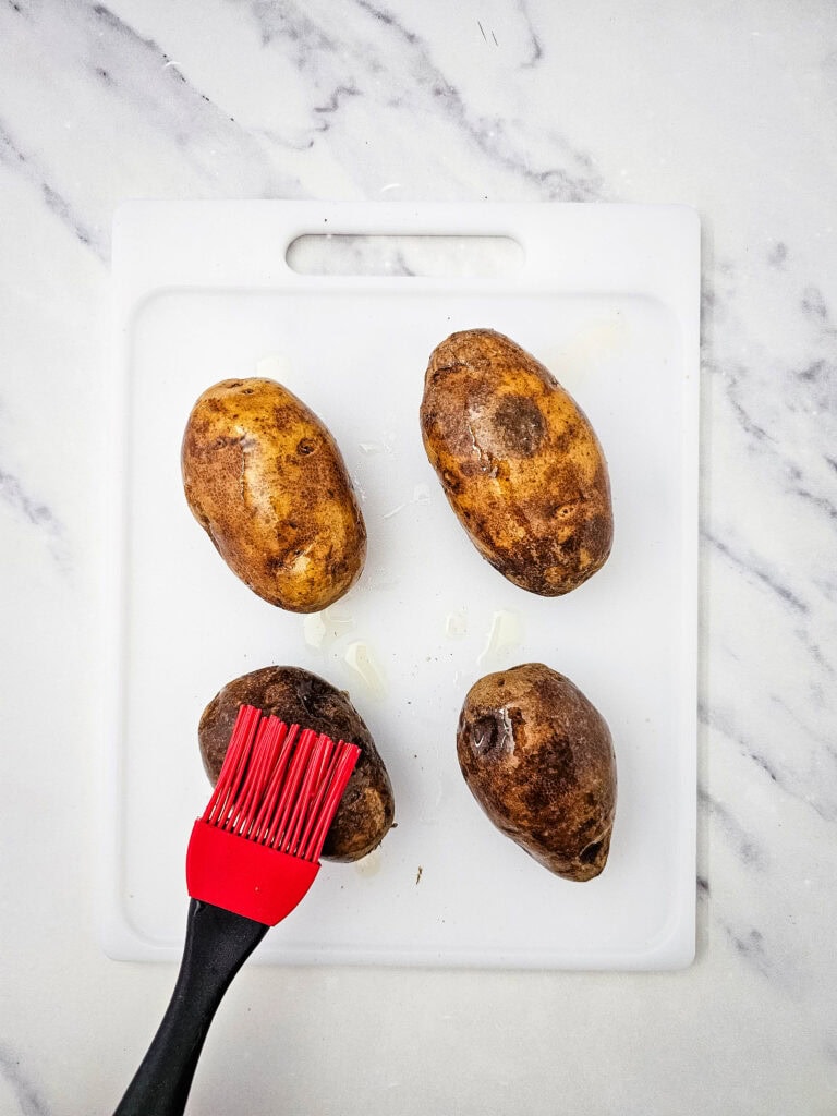 Jalapeno Popper Potato Skins Process Photo