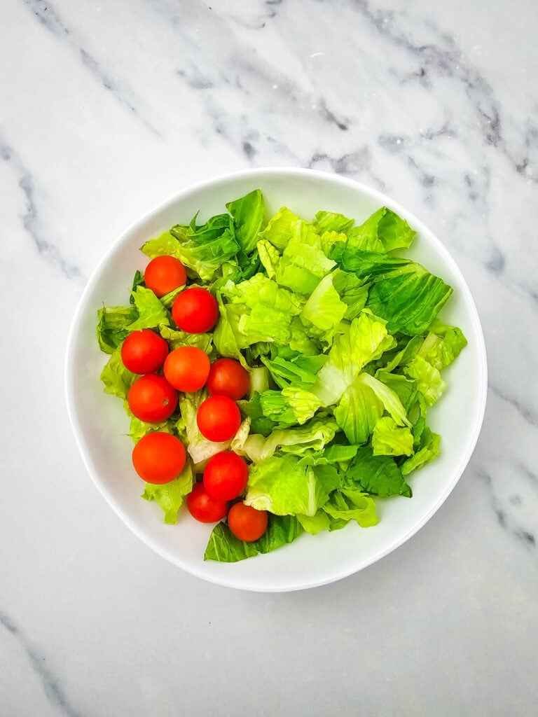 BLT Salad Bowl Process Photo