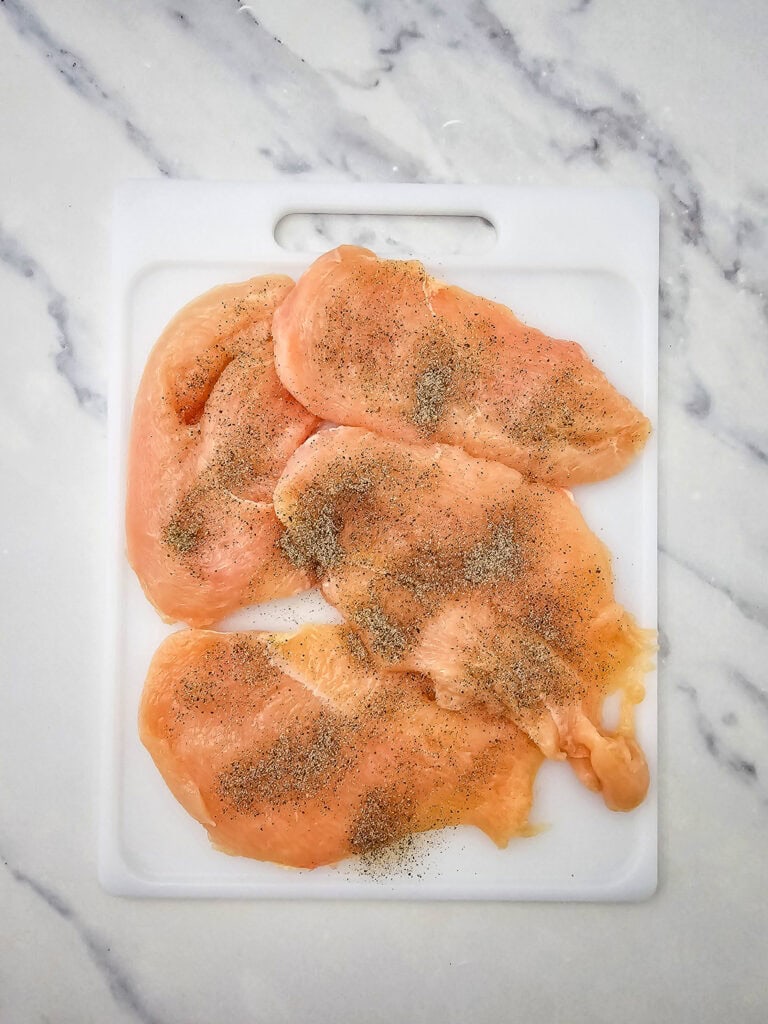 Sheet Pan Bourbon Smothered Chicken Process Photo