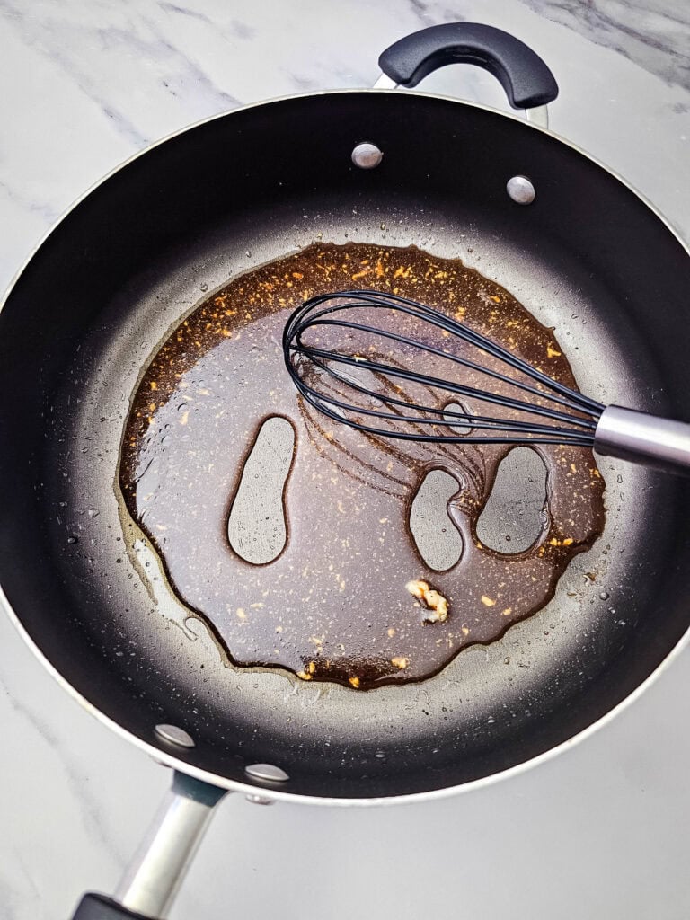 Sheet Pan Bourbon Smothered Chicken Process Photo