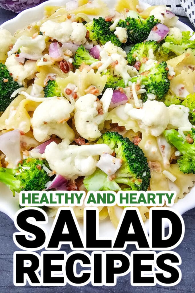 Salad Recipes-Broccoli Cauliflower Pasta Salad