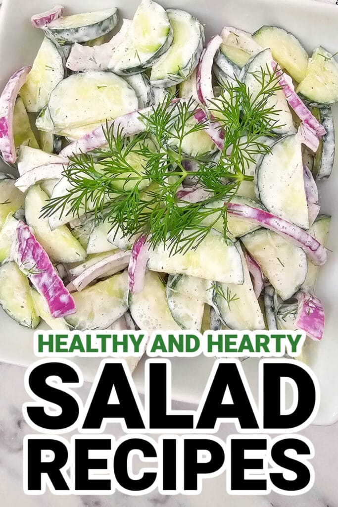 Salad Recipes-Creamy Cucumber Salad