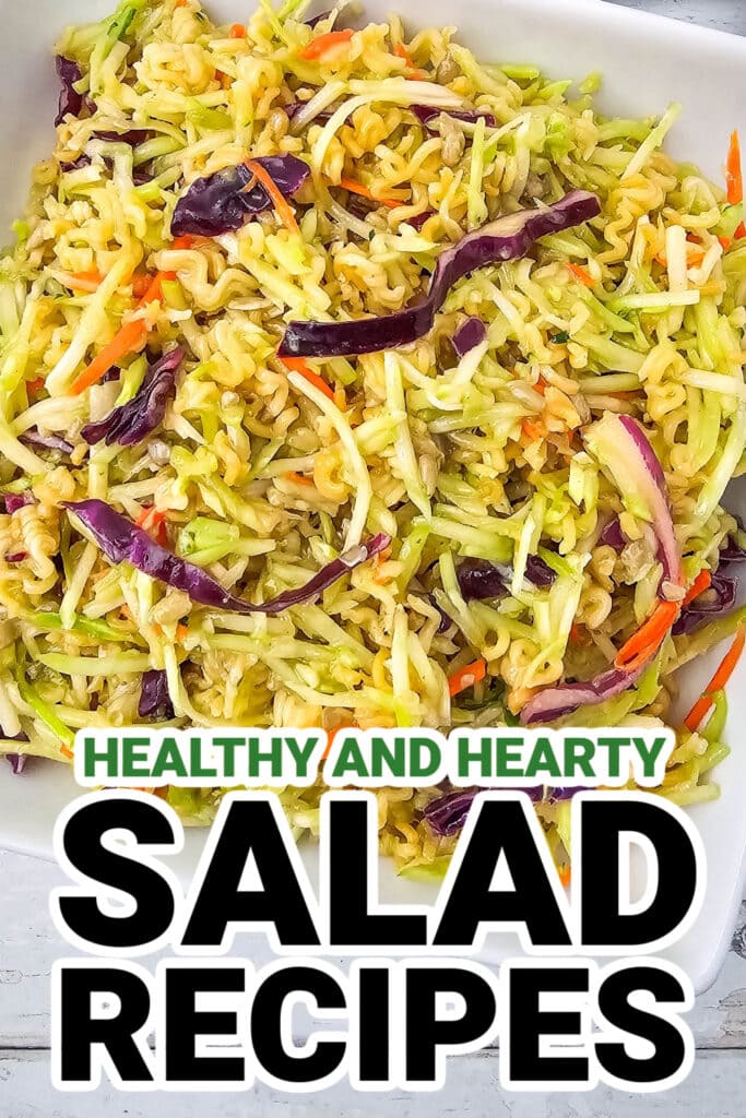Salad Recipes-Ramen Noodle Broccoli Slaw Salad