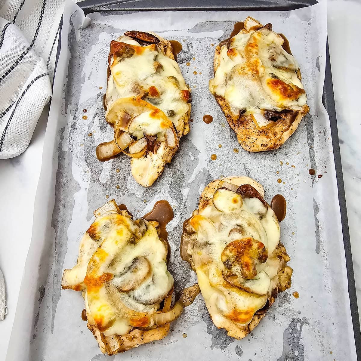 Sheet Pan Bourbon Smothered Chicken featured image copy
