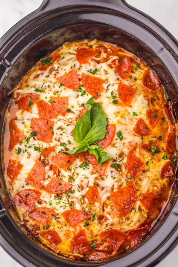 Slow Cooker Pizza Ravioli Process Photo