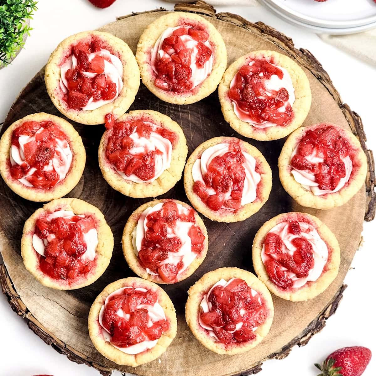 Strawberry Cheesecake Stuffed Cookies Cups featured image copy